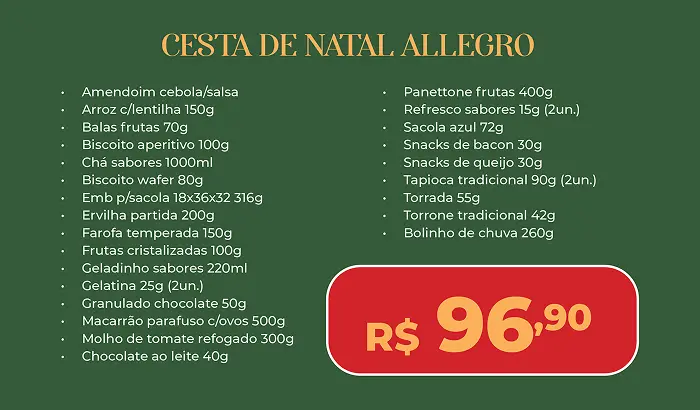 Itens da Cesta Natal Allegro 