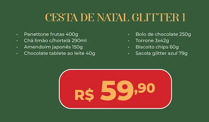 Itens da Cesta Natal Glitter 1 