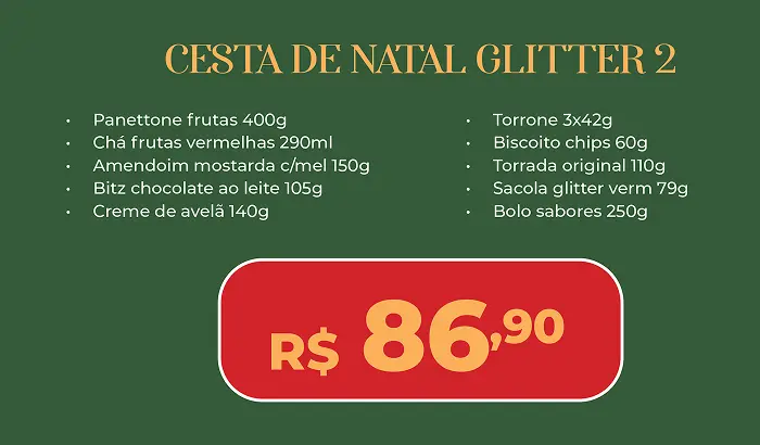 Itens da Cesta Natal Glitter 2 
