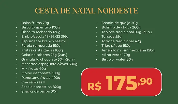 Itens da Cesta Natal Nordeste 